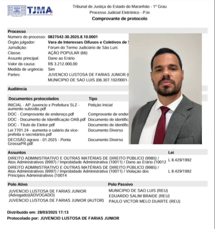 ADVOGADO CONTESTA NA JUSTIÇA O REAJUSTE DE BRAIDE E SECRETARIADO