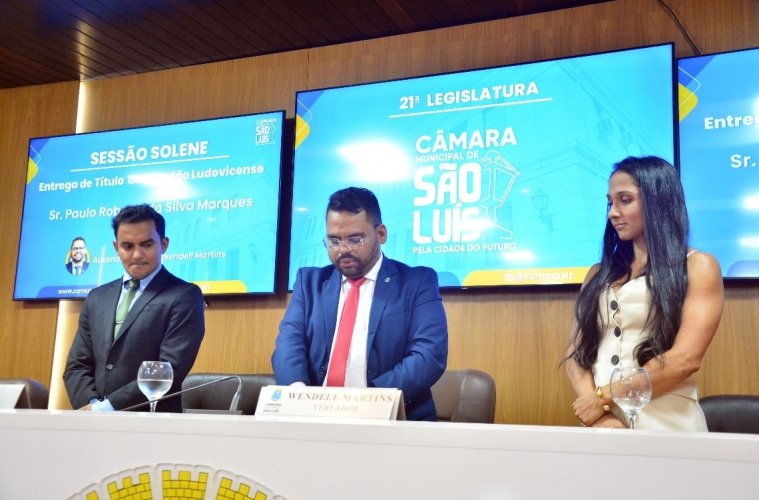 Câmara de São Luís concede Título de Cidadão Ludovicense ao médico Paulo Roberto Marques. Câmara de São Luís concede Título de Cidadão Ludovicense ao médico Paulo Roberto Marques.