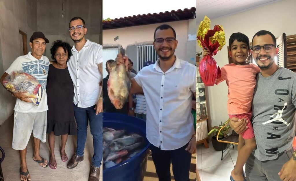 Dr. Júnior Castro distribui peixe, cestas básicas e ovos de Páscoa na Semana Santa em Vargem Grande Dr. Júnior Castro distribui peixe, cestas básicas e ovos de Páscoa na Semana Santa em Vargem Grande