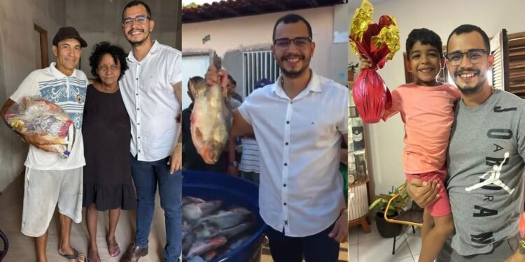 Dr. Júnior Castro distribui peixe, cestas básicas e ovos de Páscoa na Semana Santa em Vargem Grande