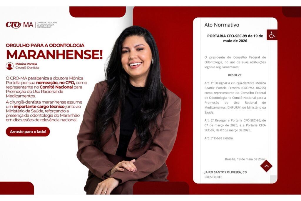 CRO-MA destaca nomeação de cirurgiã-dentista maranhense para comitê nacional vinculado ao Ministério da Saúde CRO-MA destaca nomeação de cirurgiã-dentista maranhense para comitê nacional vinculado ao Ministério da Saúde