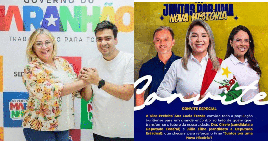 “Virou as costas?” Ana Lúcia, vice-prefeita de Buriti, deixa aliados do União Brasil e declara apoio ao PL e MDB “Virou as costas?” Ana Lúcia, vice-prefeita de Buriti, deixa aliados do União Brasil e declara apoio ao PL e MDB