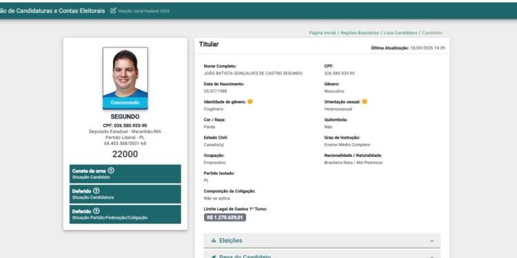 Justiça Eleitoral confirma candidatura de João Batista Segundo para deputado estadual nas Eleições 2026