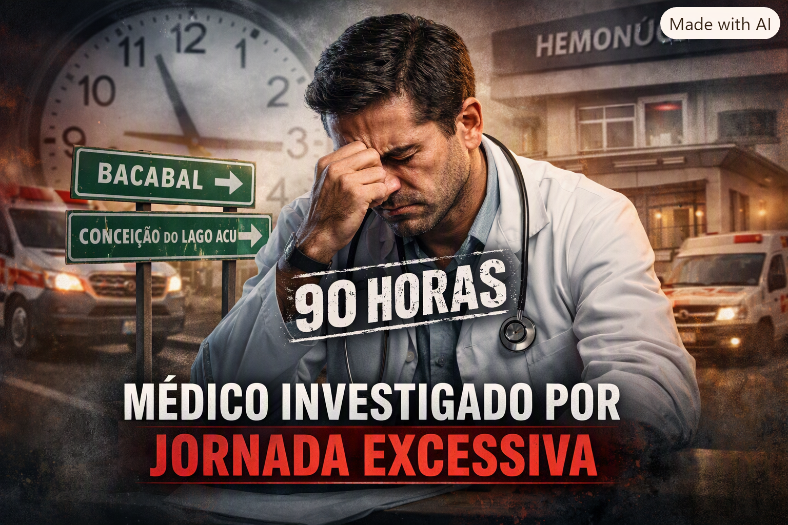 Médico investigado por suposta jornada de 90 horas semanais em três vínculos públicos e privados de saúde no Maranhão