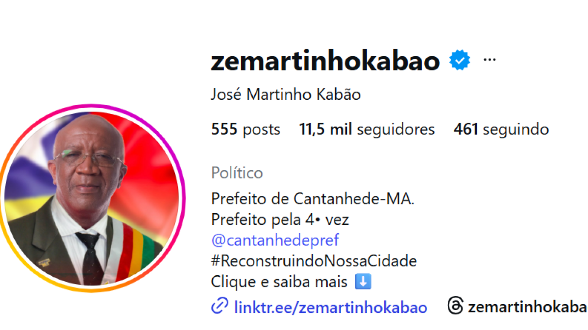 Prefeito de Cantanhede-MA: José Martinho Kabão