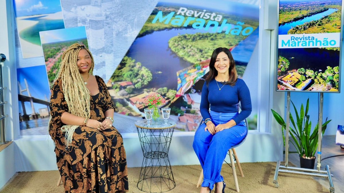 Apresentadora Keith Almeida entrevistou Ana Rosa Silva, coordenadora-geral da 'Feira Maranhão Preta'